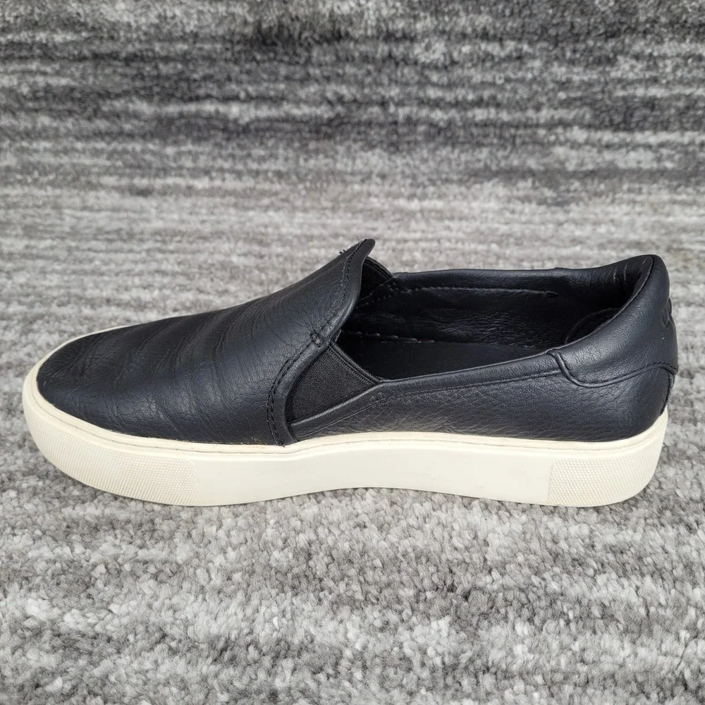UGG‎ Jass Black Leather Slip On Platform Sneakers 1105712 Womens 7